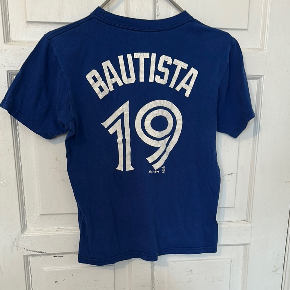 W—Blue Kids Shirt with White Print